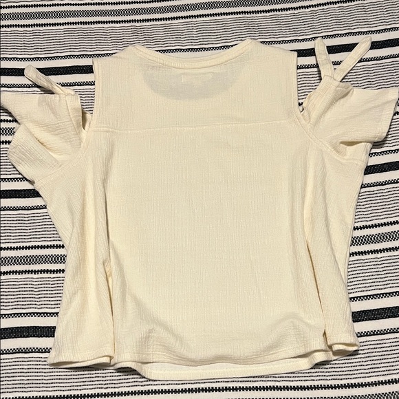 Madewell Cream Cold Shoulder Blouse - Picture 3 of 3